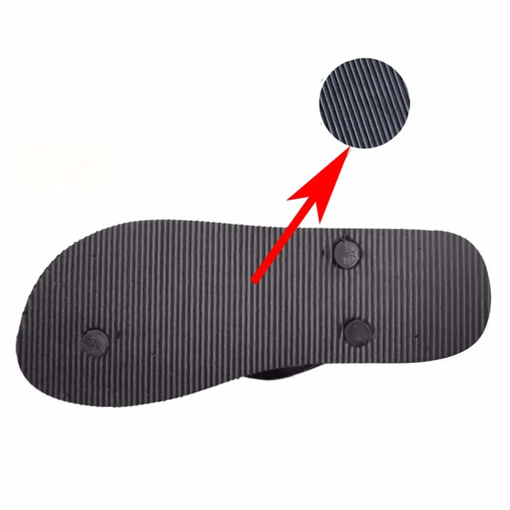 

INSTANTARTS 2017 Summer Women Black Flip Flops for Lady Home and Beach Flip-flops Soft Rubber Women Massage Slippers Size 35-42
