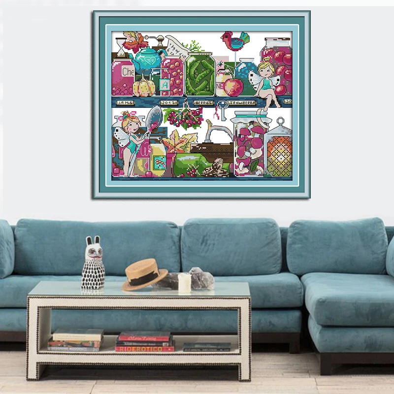 NKF хранение diy живопись Счетный напечатанный на холсте DMC 14 11CT Вышивка крестом