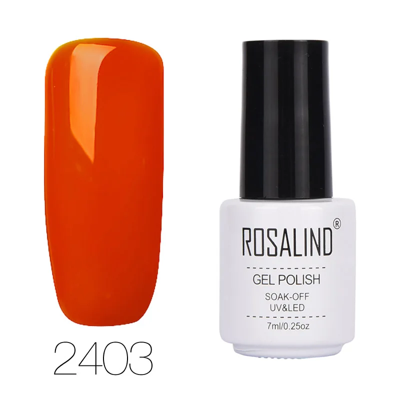 RC2403 ROSALIND гель 1S 7 мл Лак для ногтей Полупостоянный замачиваемый салонный УФ-гель для ногтей верхнее Базовое покрытие необходимые гель-лаки - Цвет: RC2403