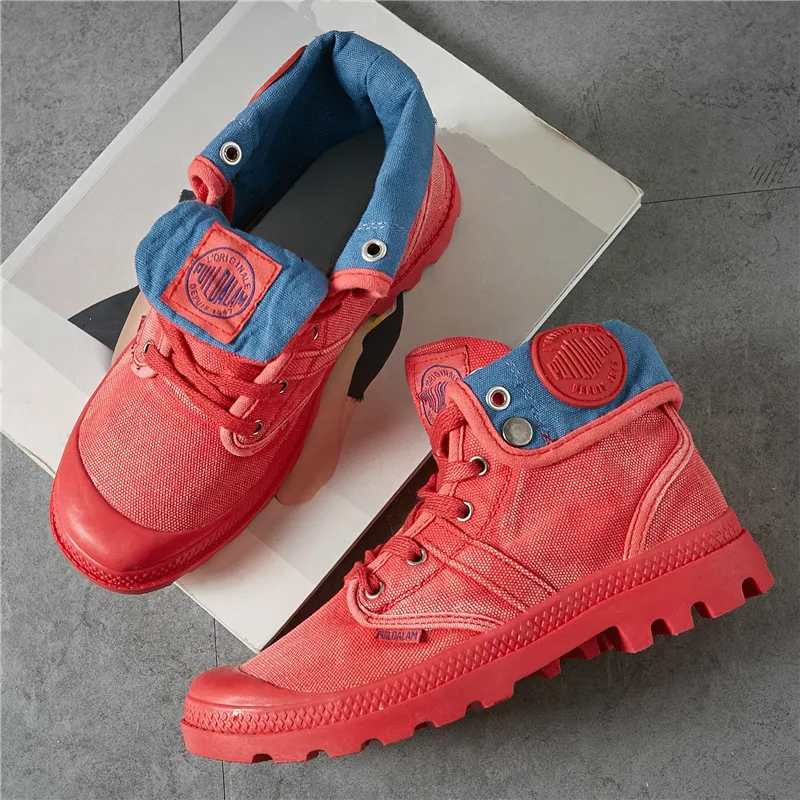 Женские парусиновые туфли повседневные Нескользящие на толстой подошве