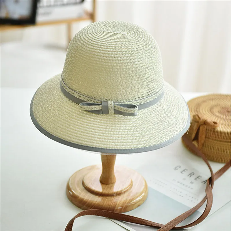 Женская летняя соломенная широкополая шляпа с широкими полями Пляжная Складная