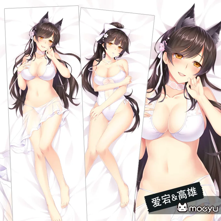 Чехол для подушки с изображением игры Azur Лейн Atago& Takao, 2 вида, сексуальная наволочка с аниме 35*55/160*50 см