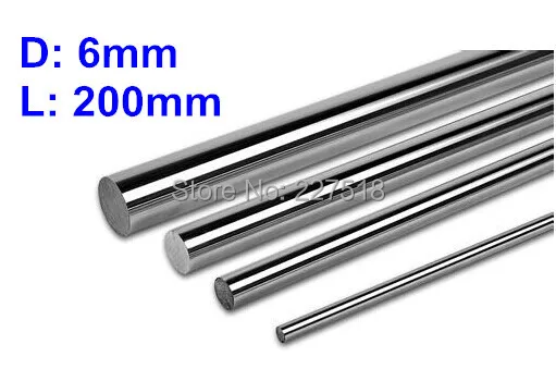 

20pcs/lot 6mm linear shaft 6*200mm linear rod round rail