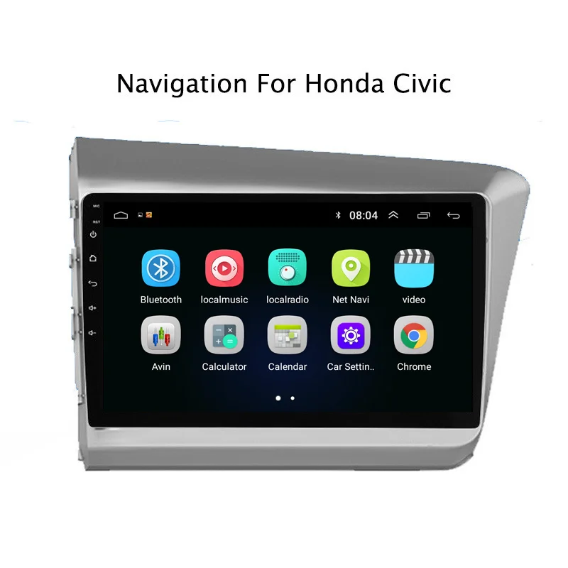 NaviTopia Android 8 1 автомобильный DVD gps мультимедийный аудио плеер для Honda Civic 2012-2015