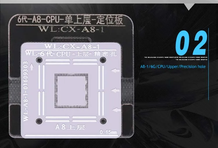 For iPhone 5/6/6S/7/8 Plus X XS MAX XR A8 A9 A10 A11 A12 CPU Ram Upper Lower Plant Tin Steel Mesh BGA Reballing Stencil Template