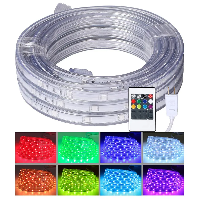 Светодиодные фонари 16.4ft Плоские Гибкие RGB полосы света изменение цвета
