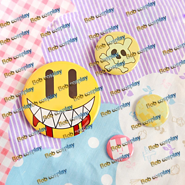 Горячая Распродажа набор из 4 предметов Значки для косплея смайликов и