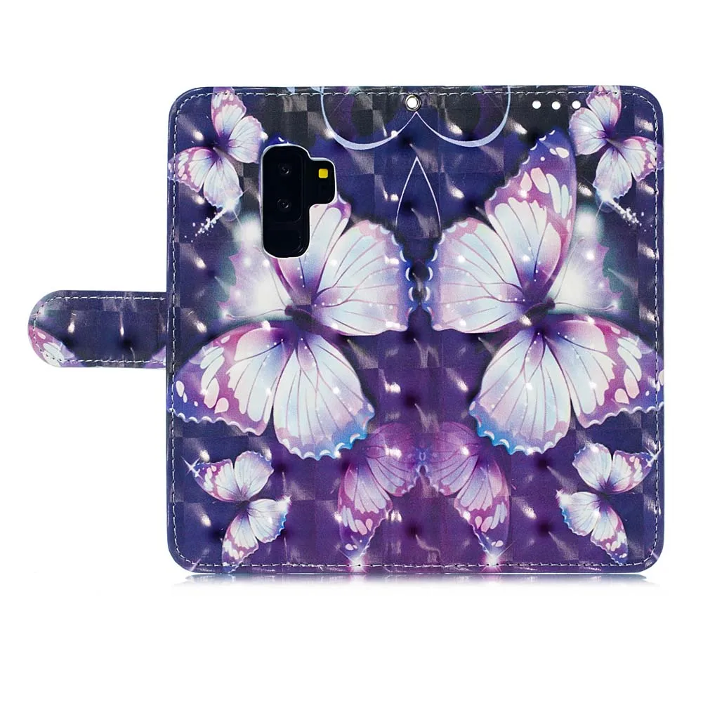 Флип чехол для Samsung Galaxy S9 S 9 Plus S9Plus SM G960F G965F/DS G965F G960 G965 с 3D кожаным чехлом