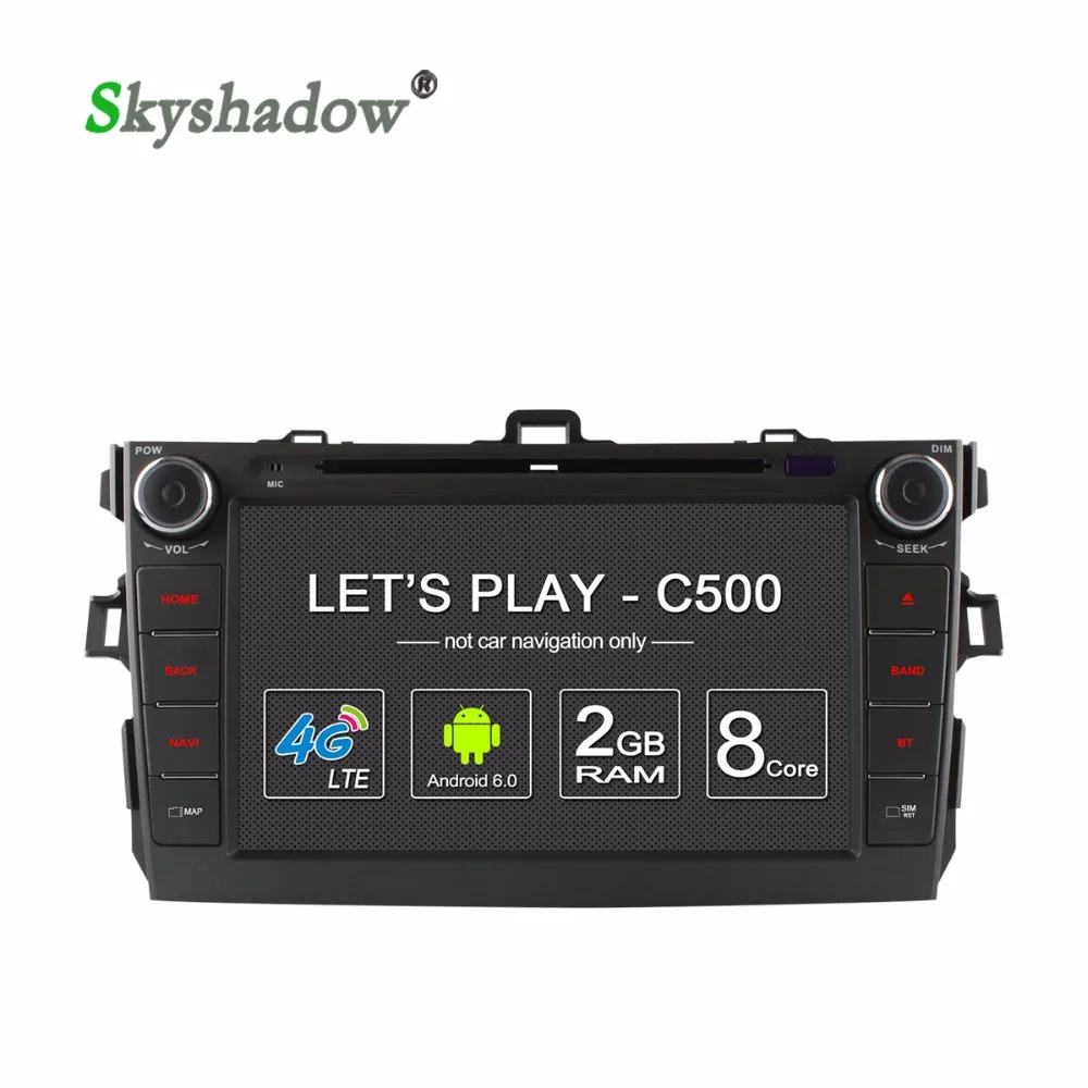 Ownice c500 1024*600 Android 6.0 Dvd плеер Автомобиля 8 Core Для Toyota Corolla 2006 2007 2008 2009 WIFI BT GPS Радио 2ГБ