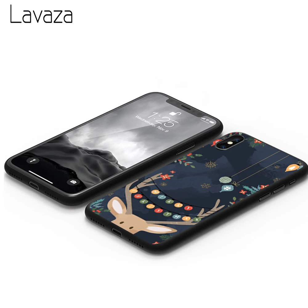 Мягкий ТПУ чехол Lavaza Merry Christmas Santa Claus deer для Apple iPhone 6 6S 7 8 Plus 5 5S SE X XS MAX XR силиконовые