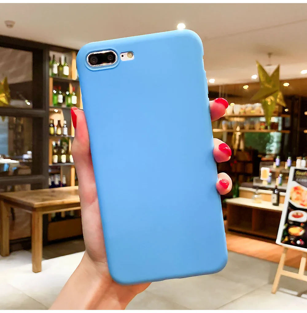 Чехол конфетного цвета для iPhone XS Max XR X 7 8 6 S Plus SE 5S 5 чехол силиконовый из ТПУ Xiaomi Redmi
