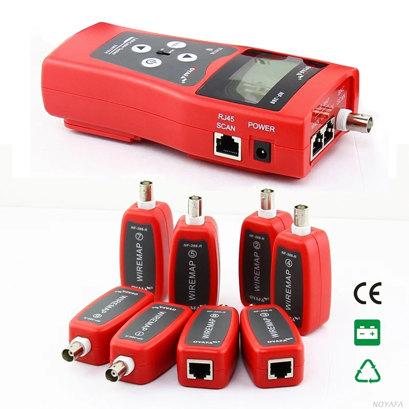 NOYAFA Стандартный тестер сетевого кабеля Ethernet RJ45 коаксиальный BNC USB прибор для