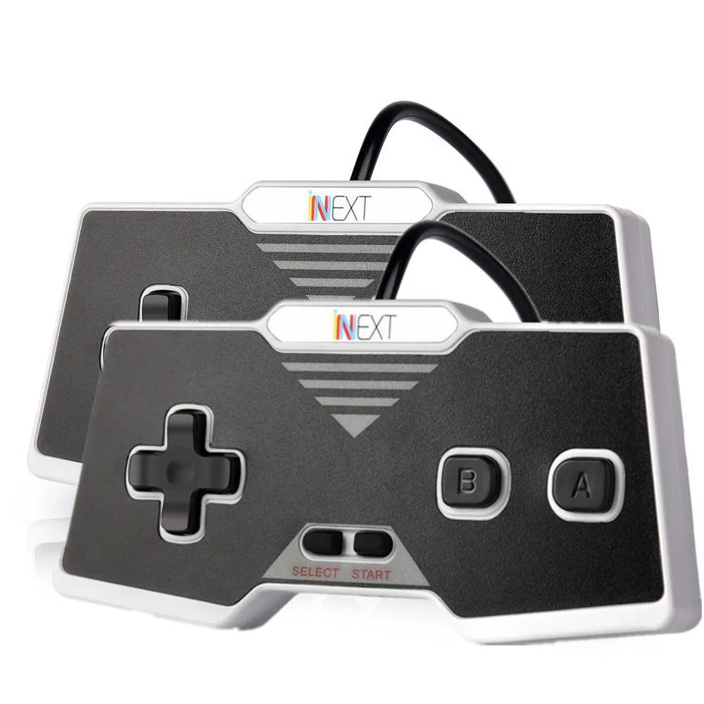 2pcs black 2 Упак. Классический игровой контроллер NES проводной USB Ретро джойстик Джойстик для Windows PC MAC Linux Raspberry Pi 3 - Цвет: 2pcs black