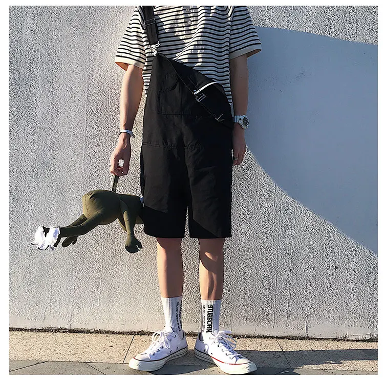 Джинсовый комбинезон с потертостями в стиле ретро на лето 2019|Мужские джинсы| |