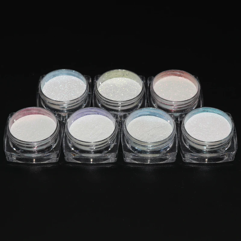 2 ml/box раковины ЗЕРКАЛО Хамелеон Блестящие Блестки для ногтей порошок Aurora Pearlescen