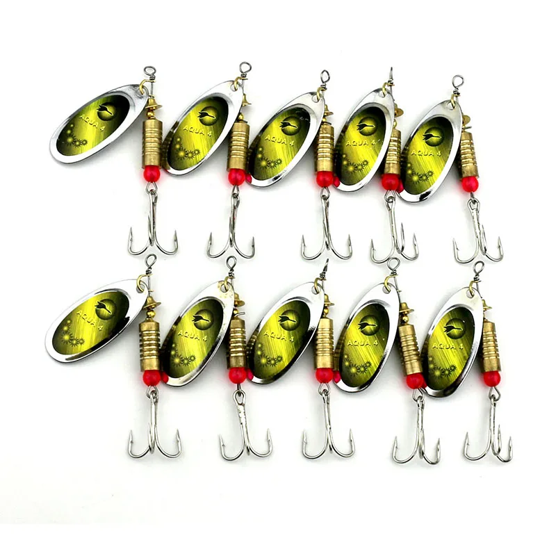 

50pcs 7cm 8.8g hard metal trolling spinnerbaits wobbler pike carp trout perch crappie catfish fishing lures pesca fishing tackle