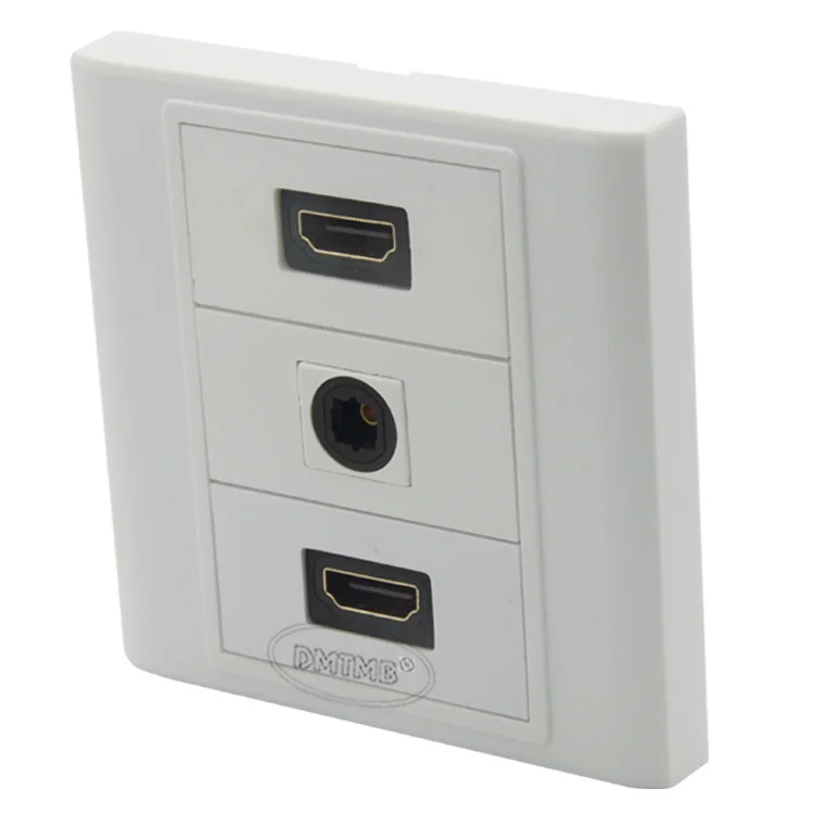 Двойной HDMI Toslink аудио волоконная настенная пластина с разъемом Мама мама|wall