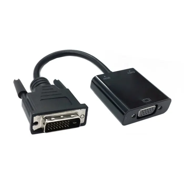 Новый видеоадаптер с входом DVI на выход VGA аудиоразъемом 3 5 мм и портом питания USB
