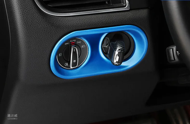 

Car styling Inner Console Headlight Switch Buttons Frame Decorative Cover Trim Strip Stickers For Porsche Macan Auto Accessories