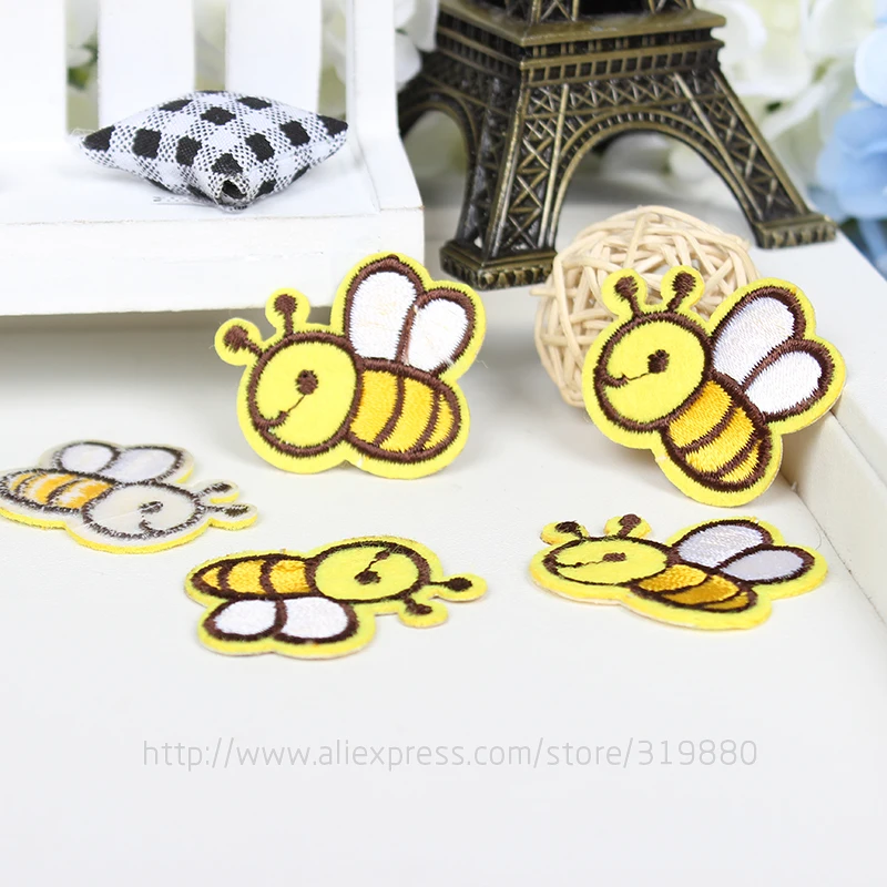 30 шт./лот Мультяшные пчелиные нашивки Детская Одежда НАШИВКА вышивка главая