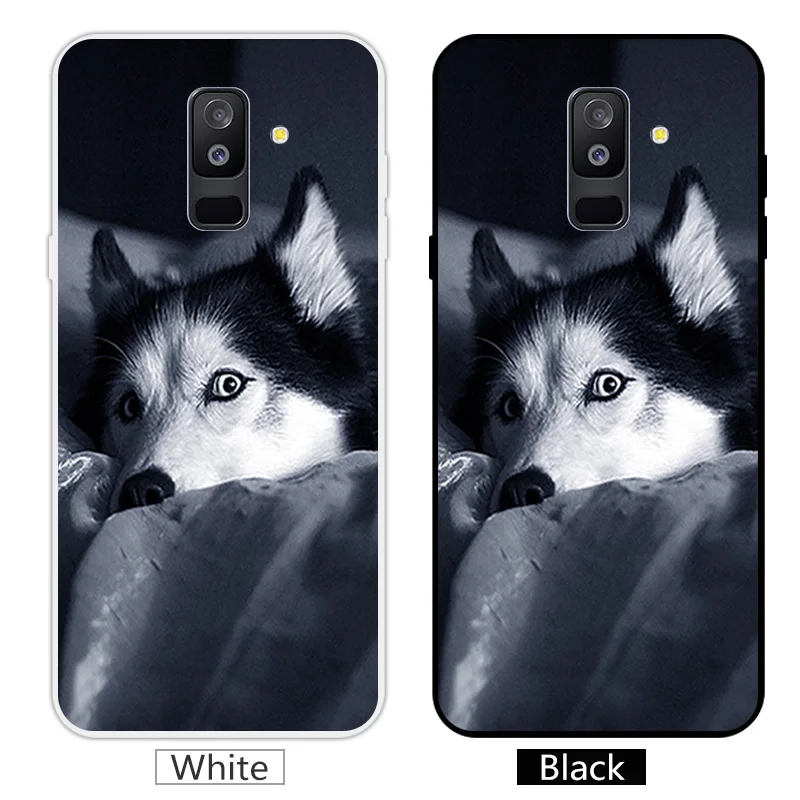 6.0 inch for Samsung Galaxy A6+ (2018) / A6 Plus Black Matte Soft TPU Case Clear Silicone END WOLF Back Cover |