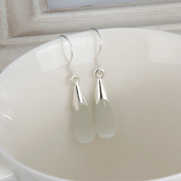 Wholesale silver plated Dangle earrings for women wedding jewelry Long Earrings Crystal Zircon Trendy | Украшения и аксессуары