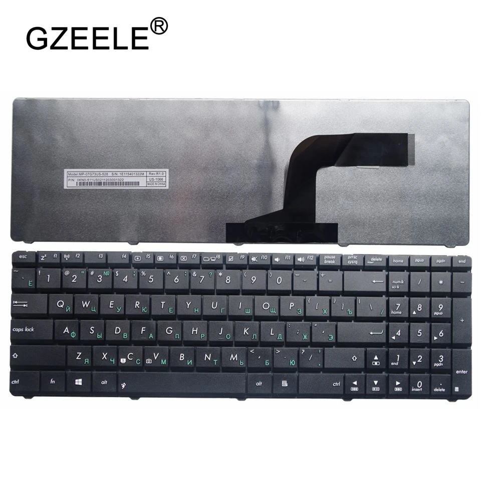 

Русская клавиатура GZEELE для ноутбука ASUS N53Jl N53Jn N53Jq N53SM N53SN N53SV N53Ta F50 X54HR X54HYG51 MP-09Q33SU-528 V111462AS1