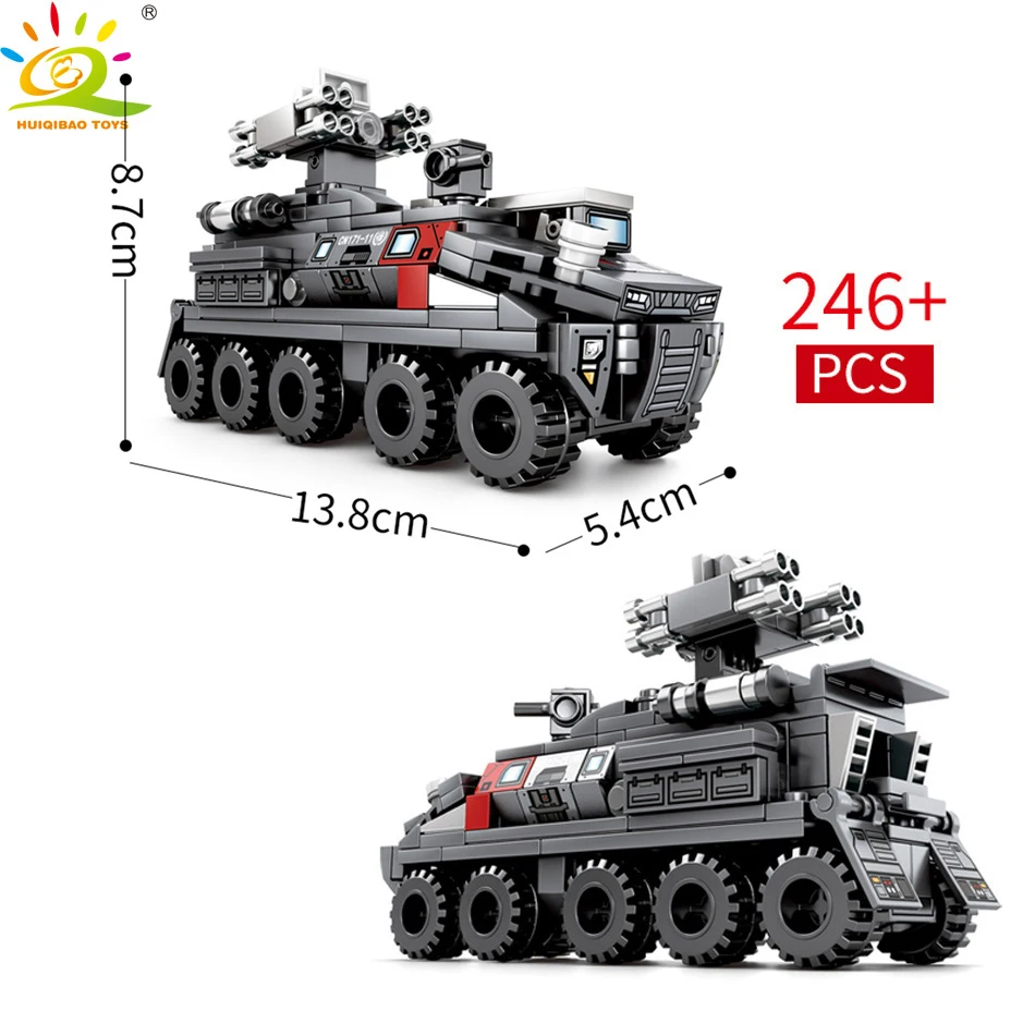 HUIQIBAO игрушки 996 + шт военные кино грузовики строительные блоки для детей армия