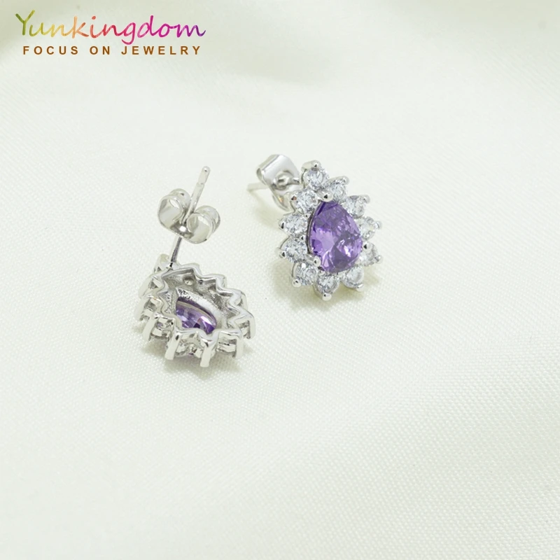Yunkingdom маленькие серьги-гвоздики с каплями воды для женщин модные ювелирные