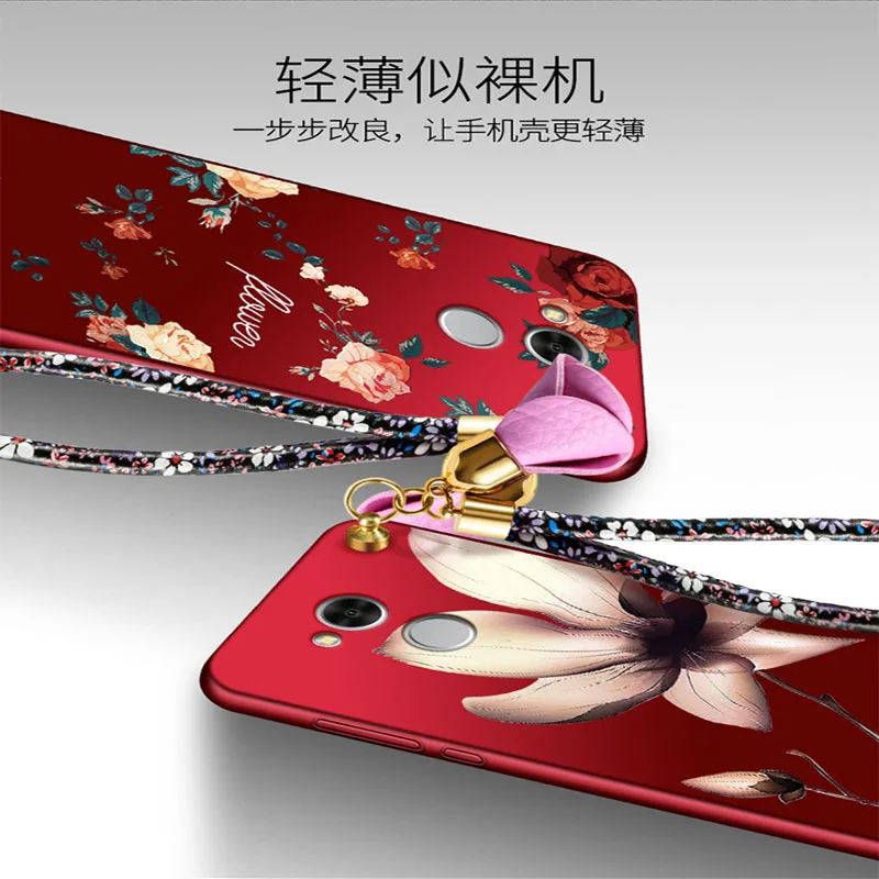 5 &quotМода Цветочный чехол для huawei Honor V9play V9 играть JMM-AL00 мягкий Крышка полное