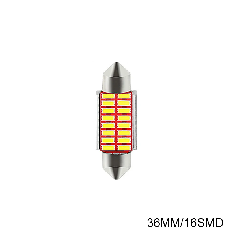 36mm 16SMD Гирлянда 31 мм 36 мм 39 мм 42 мм светодиодный светильник C5W C10W супер яркий 4014 SMD Canbus без ошибок авто Интерьер Doom лампа автомобильный Стайлинг светильник - Испускаемый цвет: 36mm 16SMD
