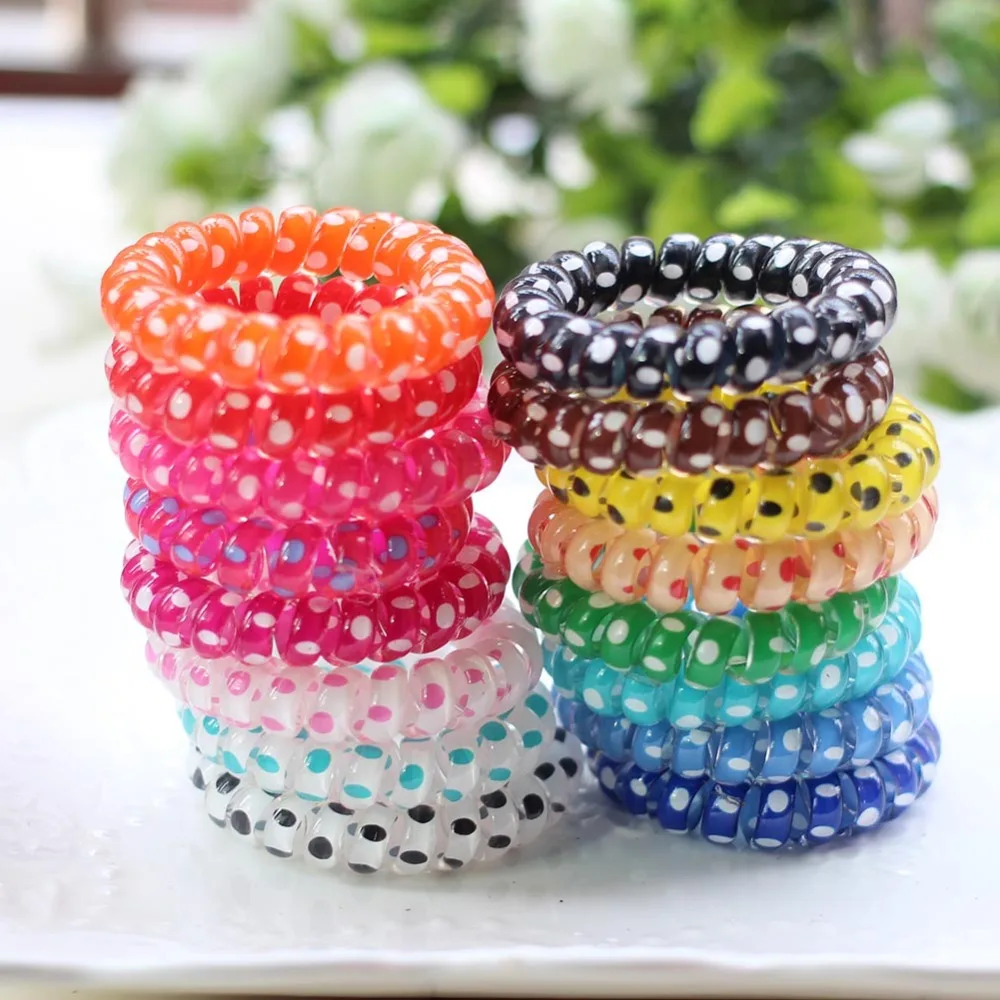 10 шт./лот для девочек и женщин кольцо телефонной линии Резиновая лента эластичный