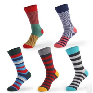 10 шт. = 5 пар 42, 43, 45, 46, 47,48 мужские длинные носки в европейском и американском стиле хлопковые полосатые носки