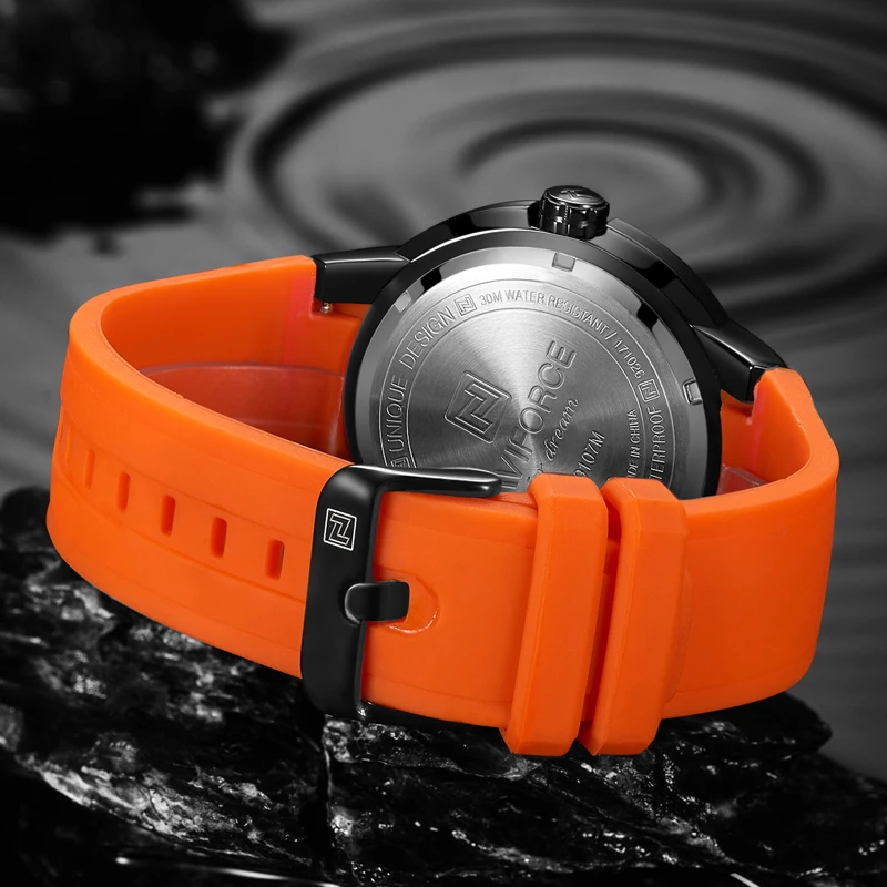 NAVIFORCE для мужчин s часы лучший бренд класса люкс Модные Силиконовые кварцевые