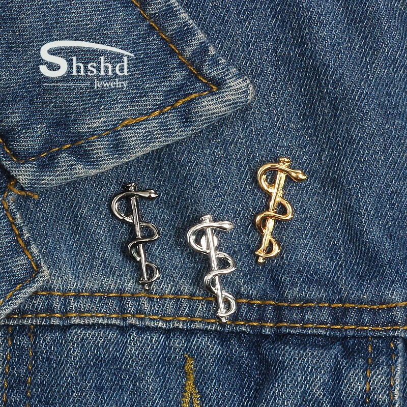 Значки с логотипом WHO World Health брошь кадуцея в виде змейки медсестры медицинский