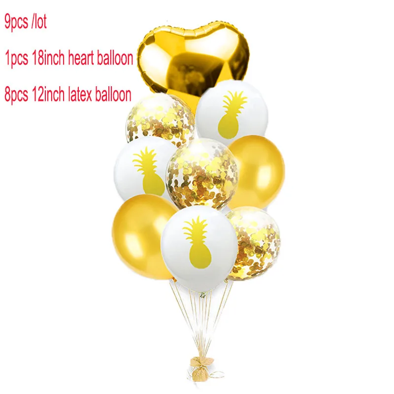 balloon 1 Розовый шар в виде фламинго набор деко день рождения Фламинго вечерние украшения джунгли вечерние лист ананаса баллон из гелий мяч P1XN628 - Цвет: balloon 1