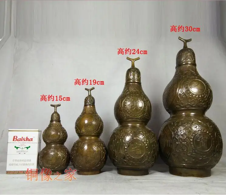 Чистая медь Античная Бронза Медь тыквы дом злых духов ремесла домашнего декора |