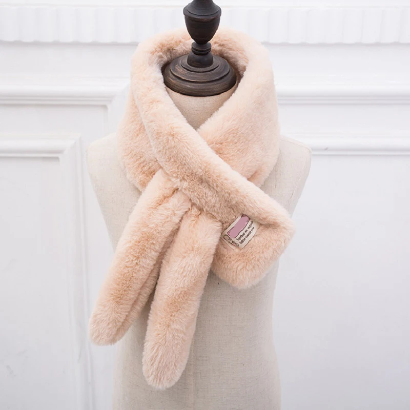 JKP 2018 autumn winter children imitation rex rabbit fur scarf girl boy warm decoration cute neck FPC-86 | Детская одежда и обувь