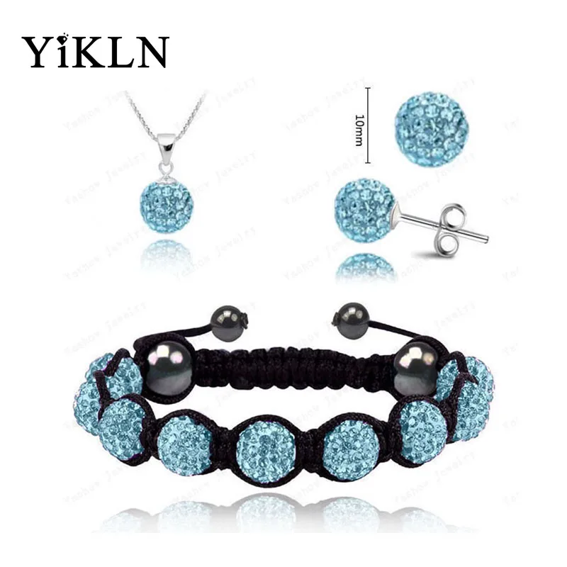 Комплект из колье браслета и серёг с австрийским кристаллом|set necklace|jewelry set