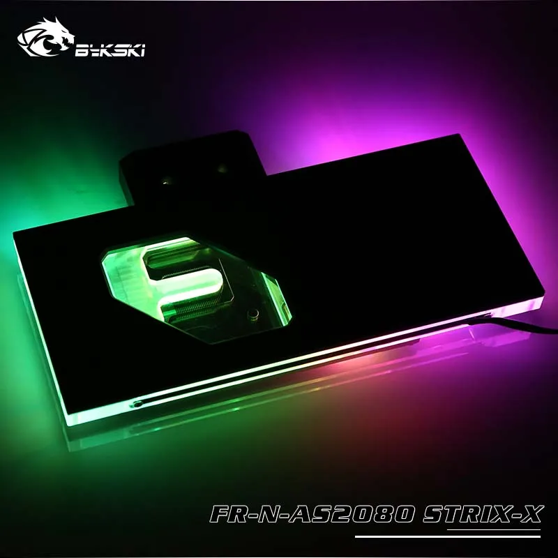 Bykski GPU водный блок для Asus ROG strix RTX 2080 O8G игровой полный Чехол Видеокарта кулер для воды FR версия
