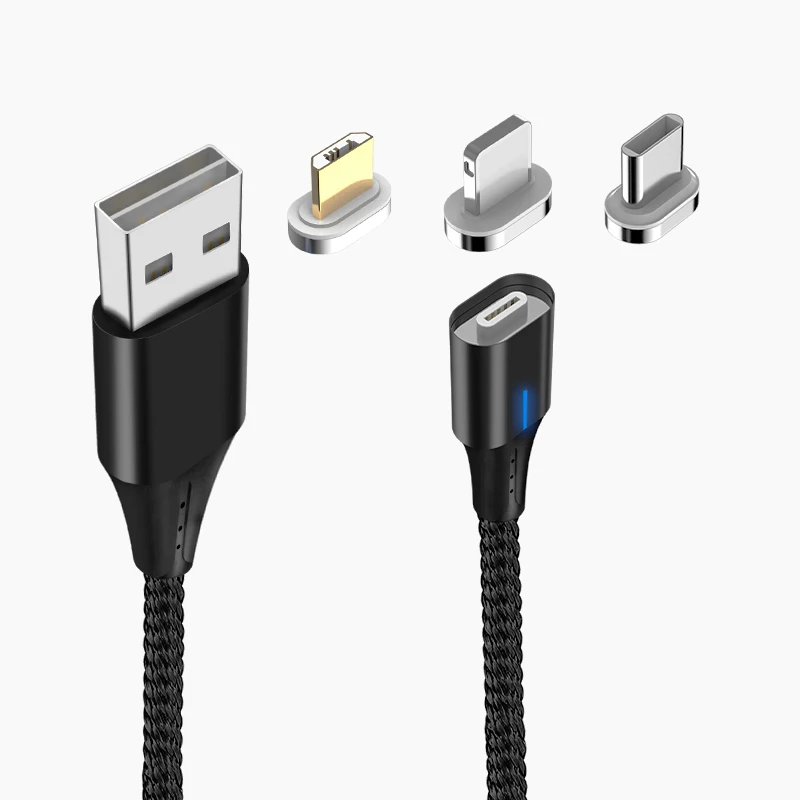 Магнитный зарядный usb-кабель 3 в 1 для iPhone 6, 7, 7s Plus, магнитное зарядное устройство Ksiomi Xiaomei Redmi 8 Se, 6A, 5 Plus, быстрая линия Super 3A - Тип штекера: 3 in 1