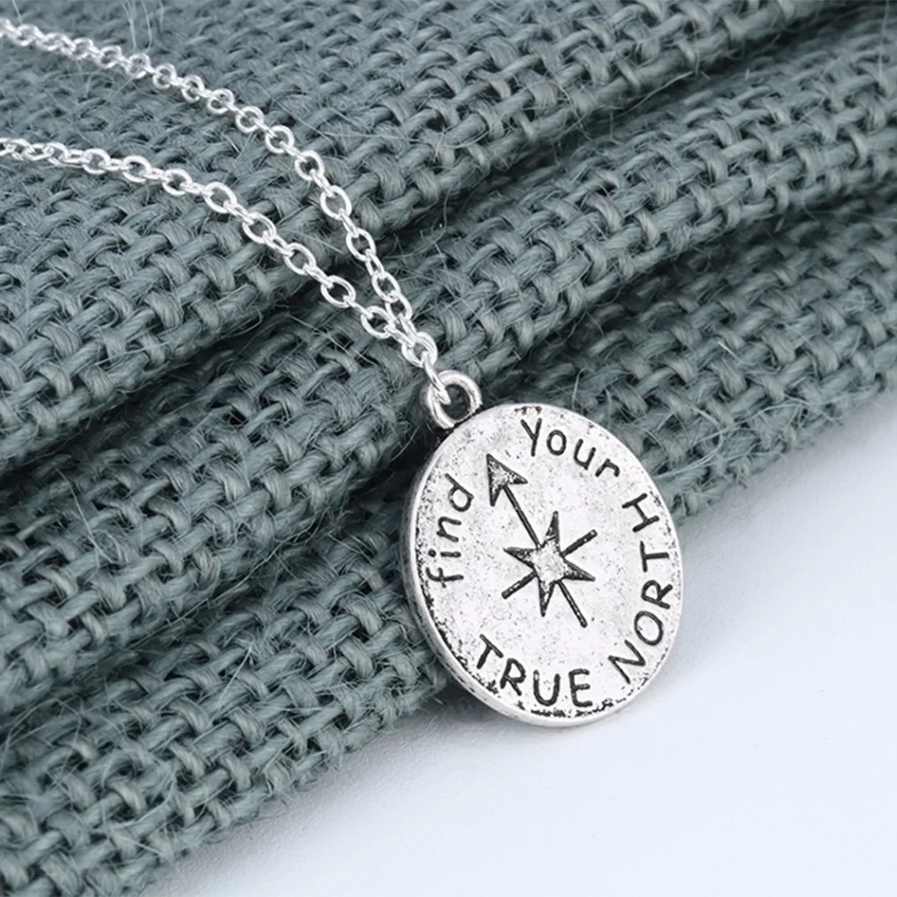 Ожерелье Kinitial Find Your True North ювелирные изделия ожерелье в античном стиле подвеска