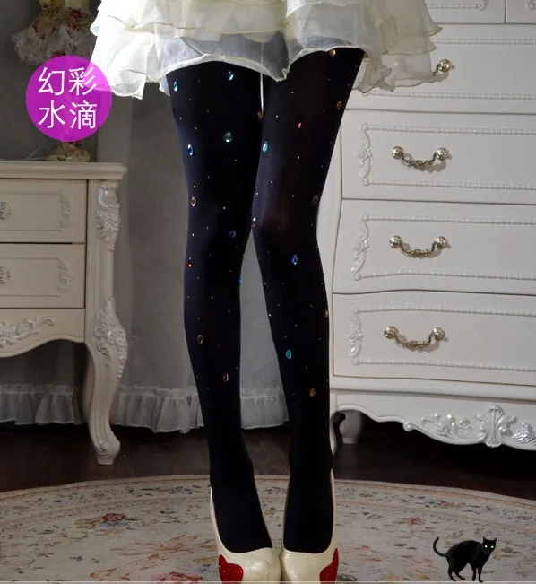 Уникальные чулки искусственные татуировки кружевной рисунок тонкие колготки