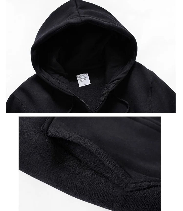 2017 унисекс худи из хлопкового флиса на молнии Повседневная одежда для влюбленных