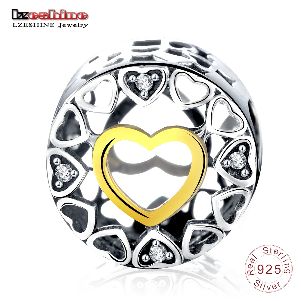 LZESHINE модный подлинный 925 стерлингового серебра Элегантные Подвески-шармы Pandora