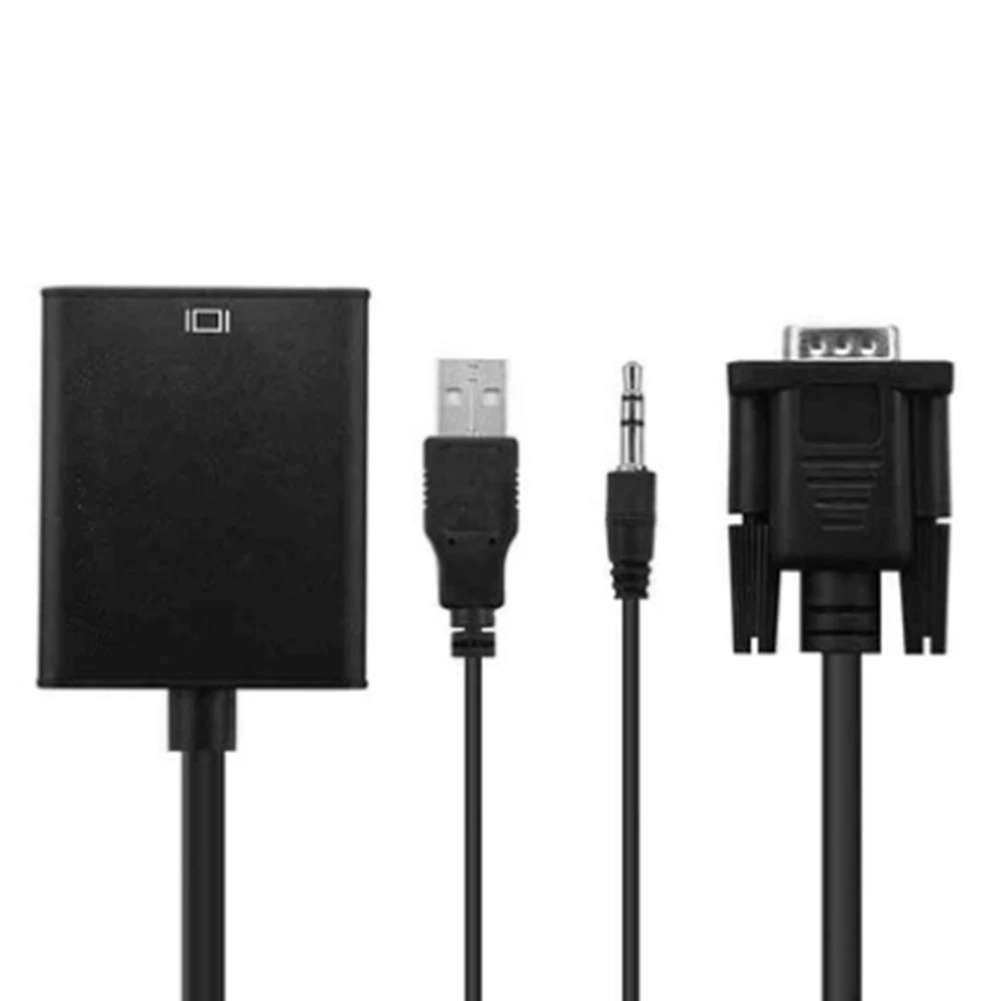 Professional VGA мужчина к HDMI выход 1080 P HD + Аудио ТВ AV HDTV видео преобразователь