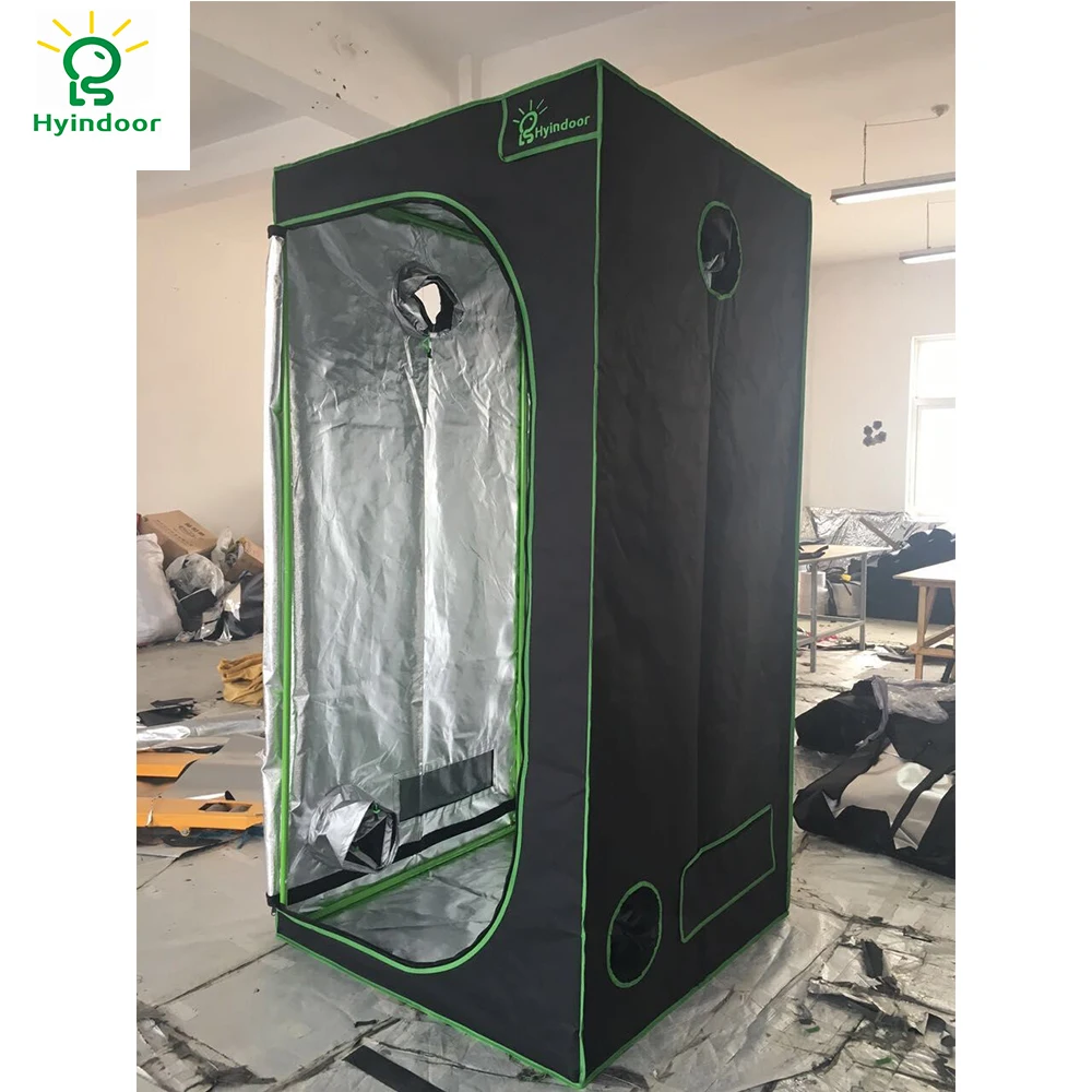 Hyindoor Садовые принадлежности теплицы Гидропоника Светоотражающие Майларовый нетоксичный тент для выращивания комнаты сарай 100*100*200(39*39*78 дюймов