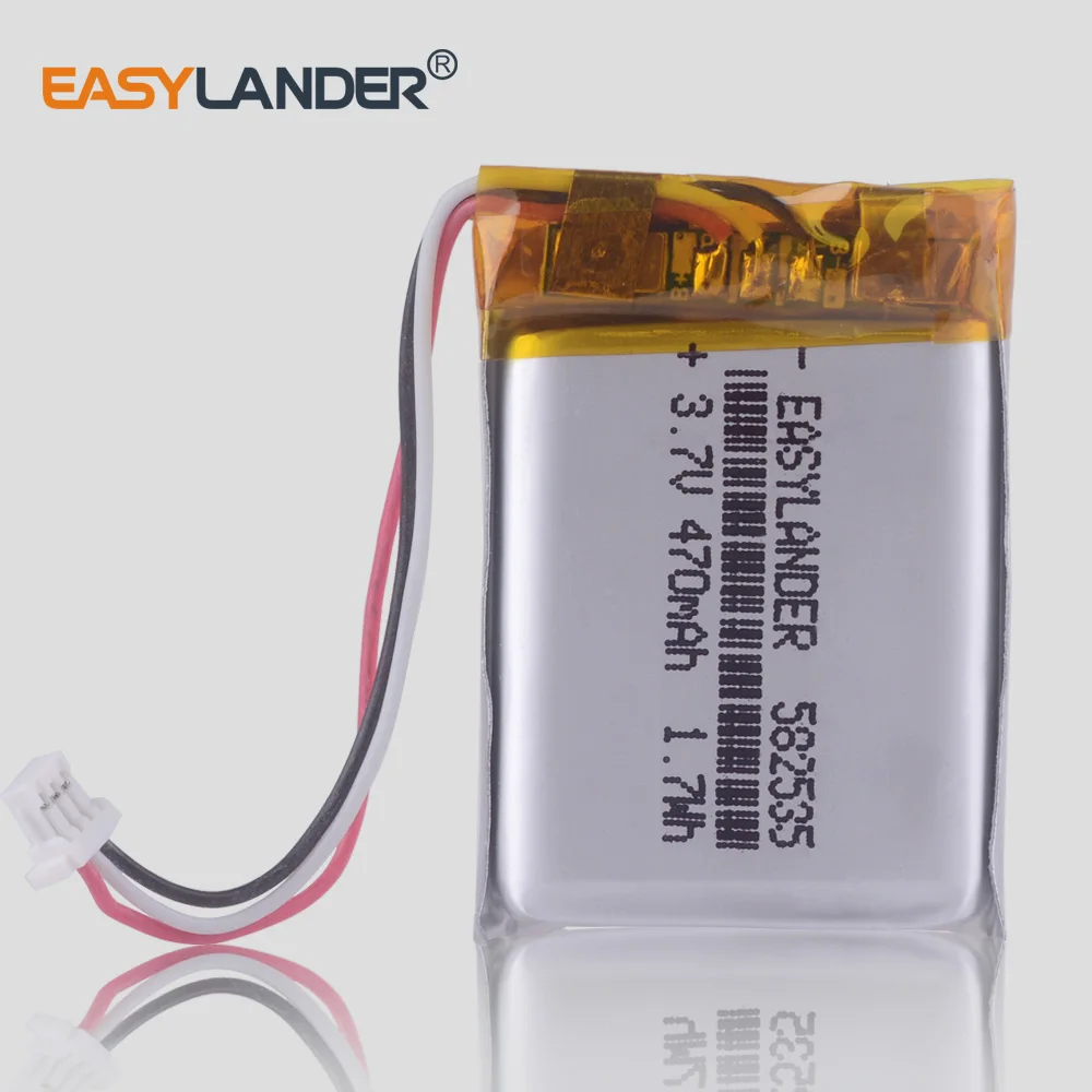 CE Rohs 3 7 V 470mAh 582535 перезаряжаемый литий-полимерный аккумулятор для DVR parkcity HD 710 Transcend