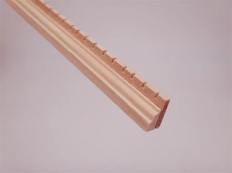 wood 12 шт./лот Кукольный Миниатюрный молдинг орнамент из дерева Top Line Log правый угол Куклы Дом DIY аксессуары - Цвет: wood