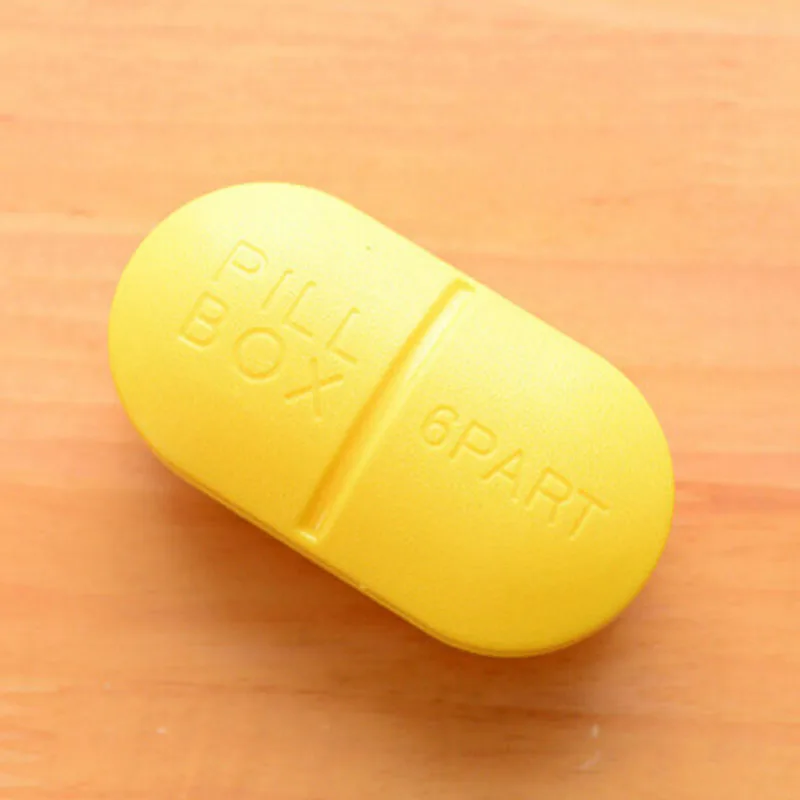 Yellow Мини-держатель для таблеток складной контейнер для хранения таблеток для лекарств мини милый пластиковый кейс для таблеток Чехол для лекарств чехол для путешествий - Цвет: Yellow